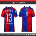 RED BLUE WALL   SOCCER JERSEYS